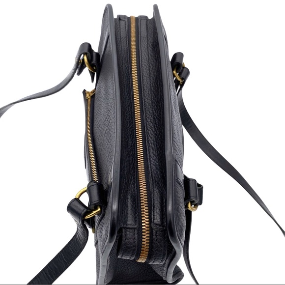 DOONEY & BOURKE Vintage All Black Leather Tote - Picture 3 of 13